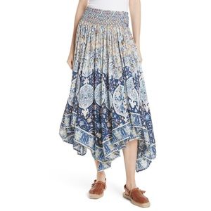 Free People 🌻 Roaming Wild Skirt (Burgundy)